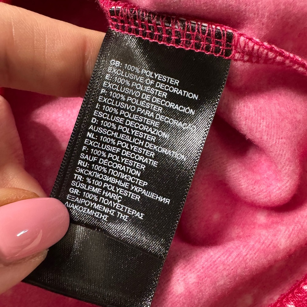 The North Face Hot Pink Constellation Print Fleece Long Sleeve 1/4 Zip Top S - Picture 8 of 9